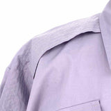 Rachel Comey Kade Women's Lavender Size S Button Down Pleated Short Sleeve Top