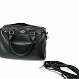 Coach Mini Bennet Black Boston Pebbled Leather Satchel