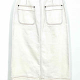 Ted Baker Jomana Women's White Size 4 Maxi Contrast Stitching Skirt