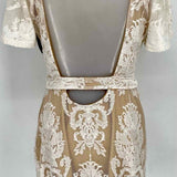 For Love & Lemons San Marcos Women's White Size M Backless Lace Dress