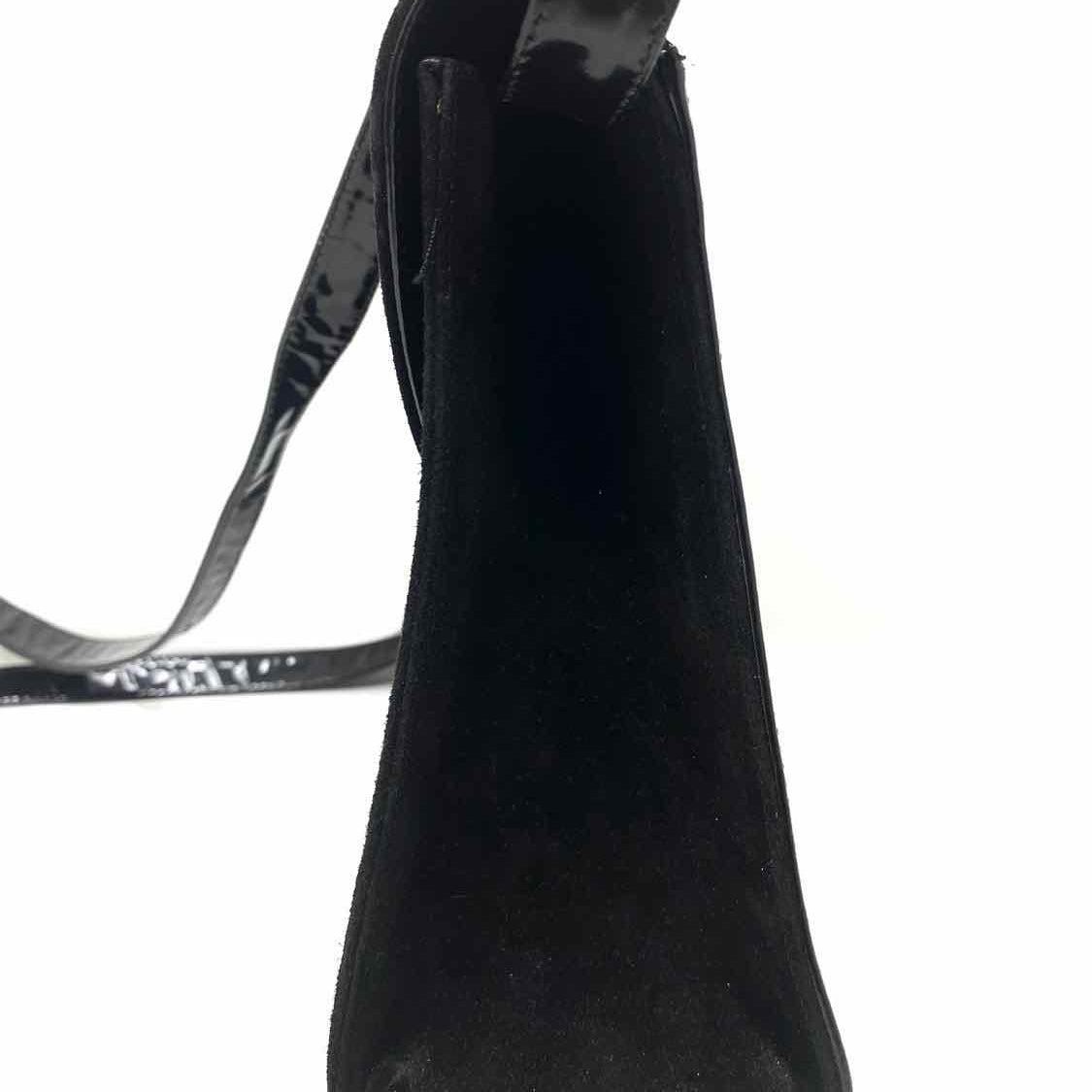 BALLY Black Flap Suede Crossbody