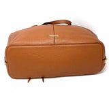 REBECCA MINKOFF Brown Studded Pebbled Leather Tote