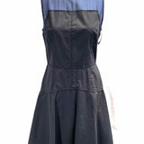 Proenza Schouler Women's Black Navy Size 6 Fit & Flare Color Block Dress