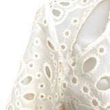 maje Rivage Cutout Women's White Size 36/1 mini Eyelet Dress