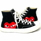 Comme de Garcons Play Converse Men's Black Size 11 High Top Color Block Sneakers