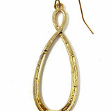 Liz Claiborne Gold Tone Dangle 2.25" Infinity Earrings