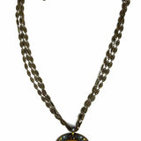 SORRELLI Bronze Tone Pendant 20" Oval Necklace
