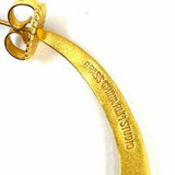 RLM STUDIO Brass Gold Tone Crescent Hammered Hoop Earrings