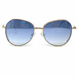 Aldo White Gold Tone Butterfly Color Block Sunglasses