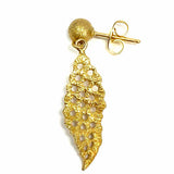 Estate 14K Yellow Gold Dangle Leaf Earrings