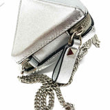 Valentino Silver Stud Leather Made in Italy Coin Purse