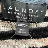 Laundry By S.S. Women's Black White Blue Size S/P Stripe Vest
