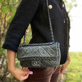 Chanel 2012 Medium Chain Me Charcoal Quilted Calfskin Made in Italy Shoulder Bag