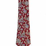 Christian Dior Silk Red Paisley Necktie