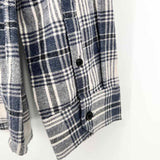 Roark Men's Gray Blue Size M Button Down Flannel Plaid Long Sleeve Shirt