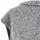 The Knotty Ones Kalvos Women's Gray Size M Open Side Merino Wool Knit Vest