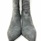 Prada Women's Gray Size 40/9 Knee High Suede Stiletto Luxury Made in Italy Boots