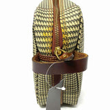 Polo Ralph Lauren Glen Plaid Coated Canvas Brown Houndstooth Clutch