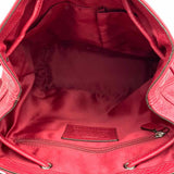 Coach Park Red Turnlock Pebbled Leather BackPack