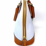 Dooney & Bourke Baby Blue Half Dome Pebbled Leather Satchel