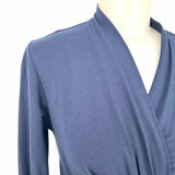 M.M. LAFLEUR Women's Navy Size M Ruched Asymetric Dress