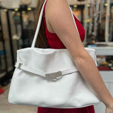 XXI White Pebbled Leather Tote