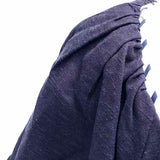 Hyacinth House Women's Navy Size L mini Linen Blend Puff Sleeve Dress