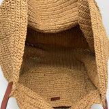 J Crew Raffia Beige Tote