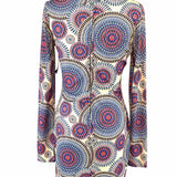 Good Time Women's Multi-Color Size S Long Sleeve Bodycon Abstract Dress