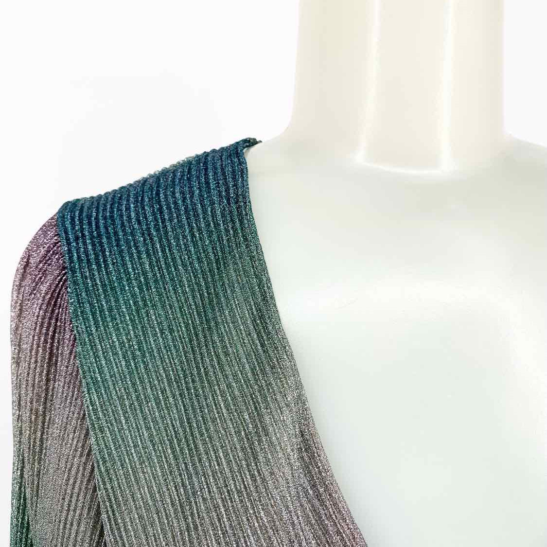 Show Me Your Mumu Karis Women's Blue/Purple Size M Long Sleeve ombre Dress