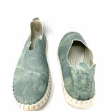 Ilse Jacobsen Women's Teal Size 39/9 Slip on Perforated Flats