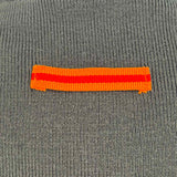 Ellesse Women's Brown Size L Mock Neck Silk Blend Stripe Sweater