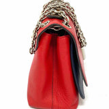 LOUIS VUITTON Very Chain Red Navy Convertible Monogram Leather Crossbody