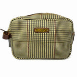 Polo Ralph Lauren Glen Plaid Coated Canvas Brown Houndstooth Clutch