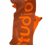 Acne Studios Red Long 78" Logo Scarf