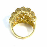 Estate size 5.5 18K Yellow Gold Dome Woven Ring