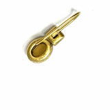 Statement Orange Gold Tone Drop Earrings