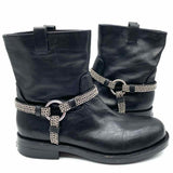 Karl Lagerfeld Women's Black Size 10 Ankle Chainmail Harness Boots