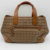 Coach Hamptons Medium Canvas Brown Micro Signature Tote