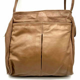 Class Act Vintage Taupe Leather Shoulder Bag