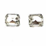 Silver Stud Crystal Earrings