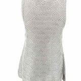 Moth Women's Silver Size XS Cotton Blend Knit Metallic Sleeveless