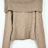 WAYF Women's Beige Size S Off The Shoulder Sweater