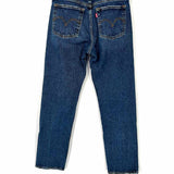 Levi Women's Dark Blue Size 28/6 High Waisted Straight Leg Jeans