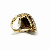 Berman & Co 14K Yellow Gold Teardrop Filigree Turquoise Earring & Ring Set
