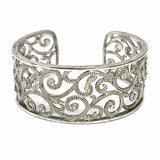 Estate 925 Sterling Silver 7" Filigree Bangle