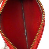 LOUIS VUITTON 1995 Pochette Cles Keychain Vintage Red Zip Epi Leather Coin Purse