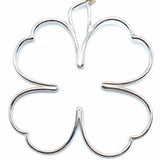 Chanel 1990's .925 Sterling Silver Drop Clover Earrings