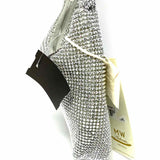 Madison West Silver Slouchy Sparkle Rhinestone Shoulder Bag