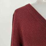 Quince Women's Ox Blood Size M V-Neck Cashmere Sweater